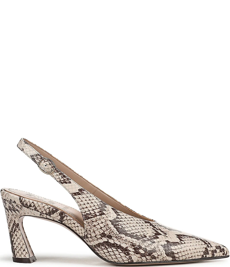 Naturalizer 27 EDIT Elaine Snake Print Leather Slingback Dress Heels