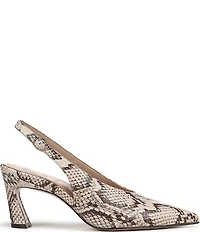 Naturalizer 27 EDIT Elaine Snake Print Leather Slingback Dress Heels