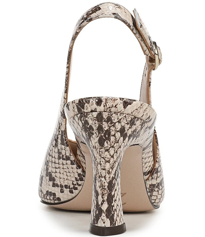 Naturalizer 27 EDIT Elaine Snake Print Leather Slingback Dress Heels