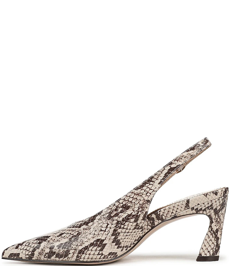 Naturalizer 27 EDIT Elaine Snake Print Leather Slingback Dress Heels