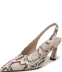 Naturalizer 27 EDIT Elaine Snake Print Leather Slingback Dress Heels