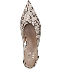 Naturalizer 27 EDIT Elaine Snake Print Leather Slingback Dress Heels