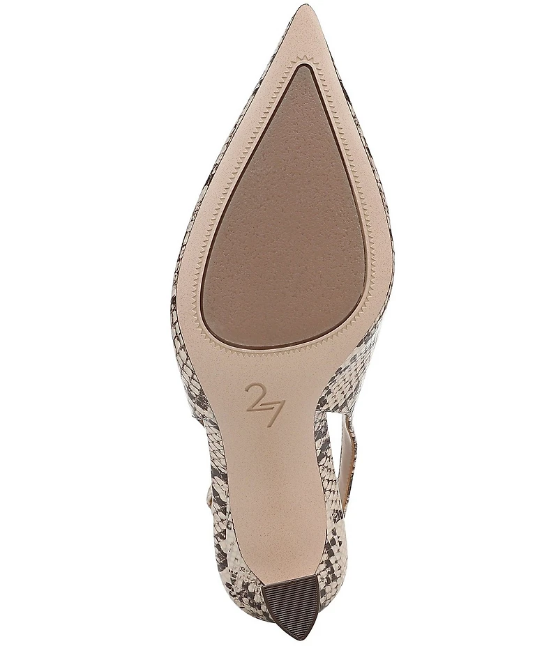 Naturalizer 27 EDIT Elaine Snake Print Leather Slingback Dress Heels