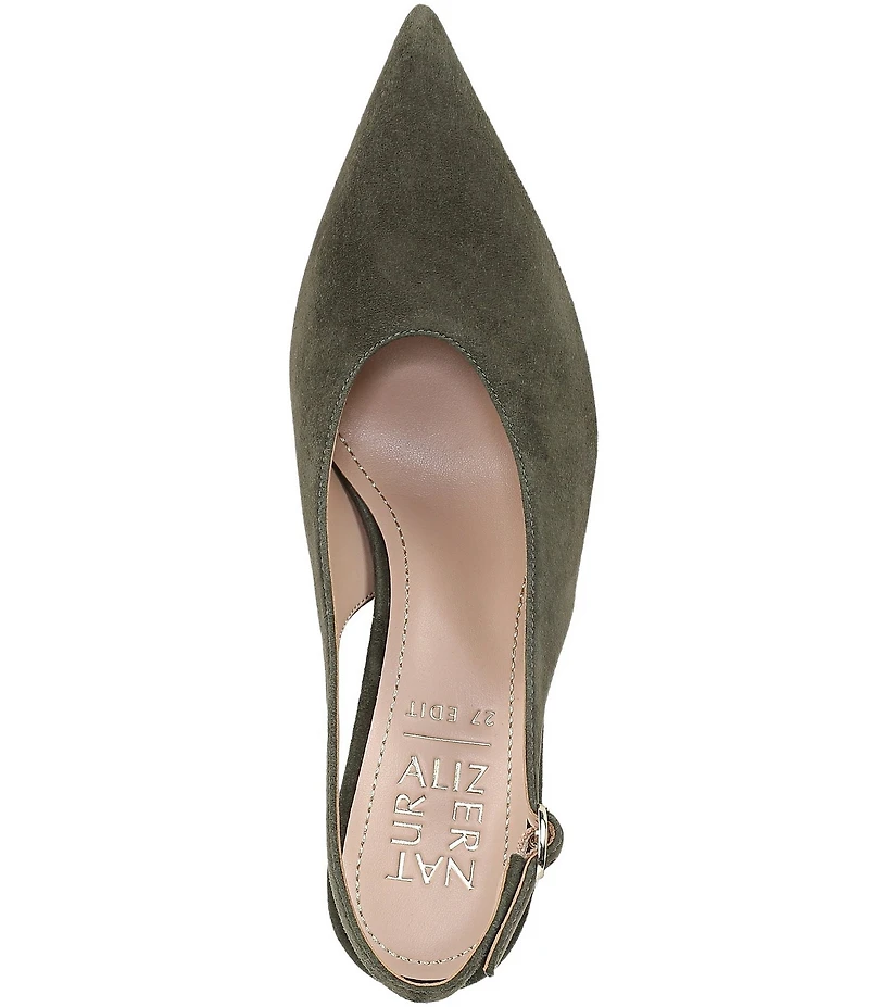 Naturalizer 27 EDIT Elaine Suede High Vamp Slingback Dress Pumps