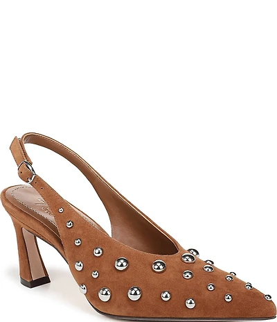 Naturalizer 27 EDIT Elaine Suede Studded Slingback Dress Pumps