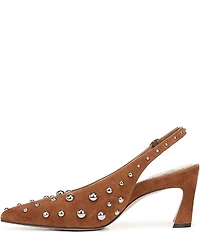 Naturalizer 27 EDIT Elaine Suede Studded Slingback Dress Pumps