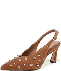 Naturalizer 27 EDIT Elaine Suede Studded Slingback Dress Pumps