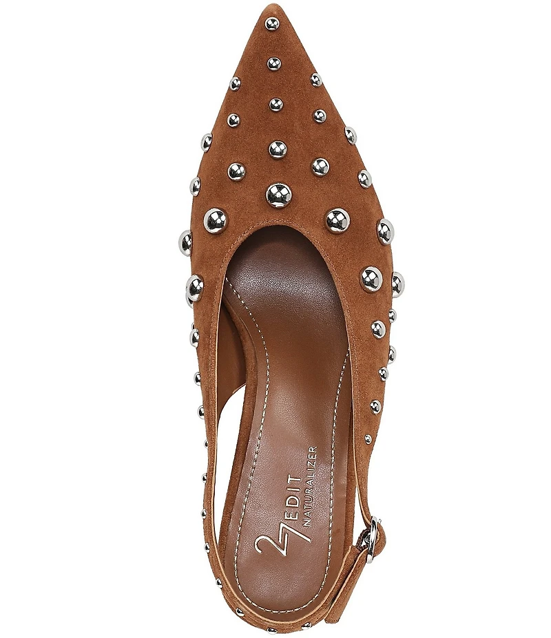 Naturalizer 27 EDIT Elaine Suede Studded Slingback Dress Pumps