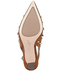 Naturalizer 27 EDIT Elaine Suede Studded Slingback Dress Pumps