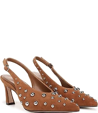 Naturalizer 27 EDIT Elaine Suede Studded Slingback Dress Pumps