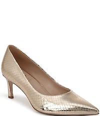Naturalizer 27 EDIT Francis Metallic Leather Snake Embossed Dress Pumps