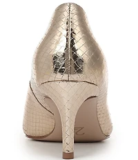 Naturalizer 27 EDIT Francis Metallic Leather Snake Embossed Dress Pumps