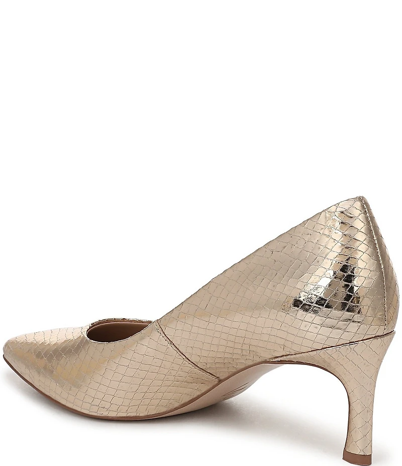 Naturalizer 27 EDIT Francis Metallic Leather Snake Embossed Dress Pumps