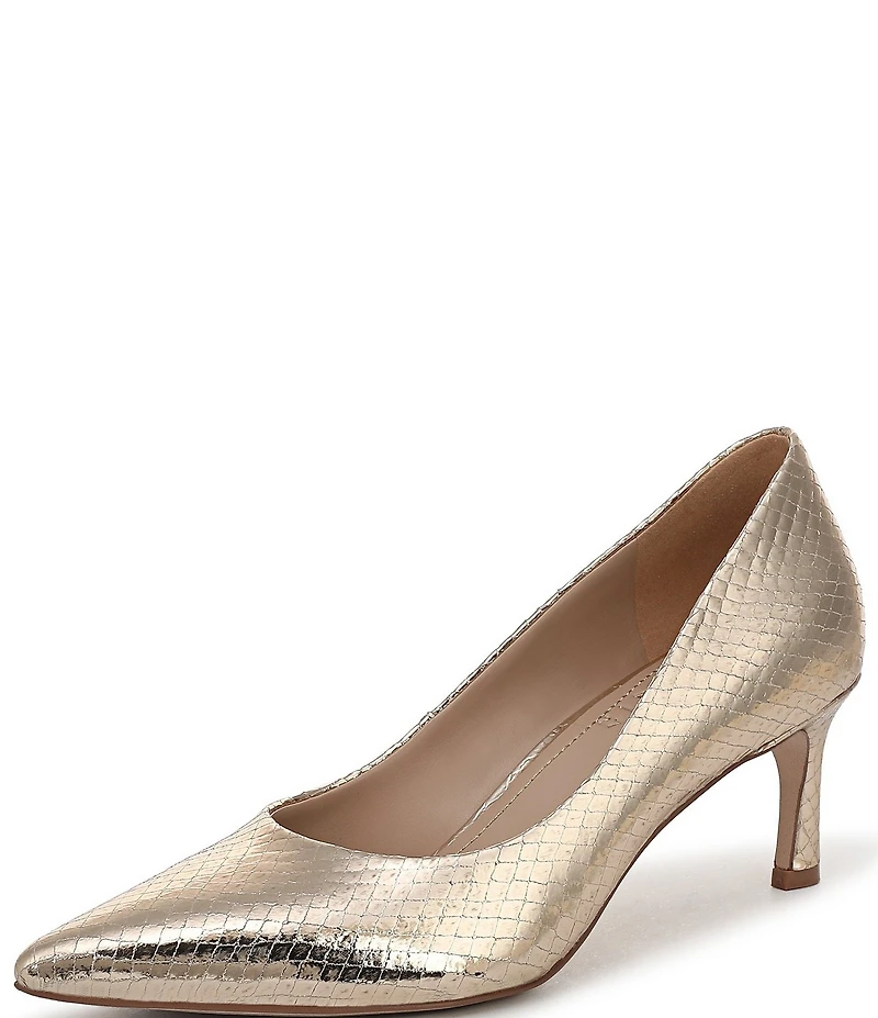Naturalizer 27 EDIT Francis Metallic Leather Snake Embossed Dress Pumps