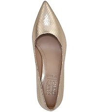 Naturalizer 27 EDIT Francis Metallic Leather Snake Embossed Dress Pumps