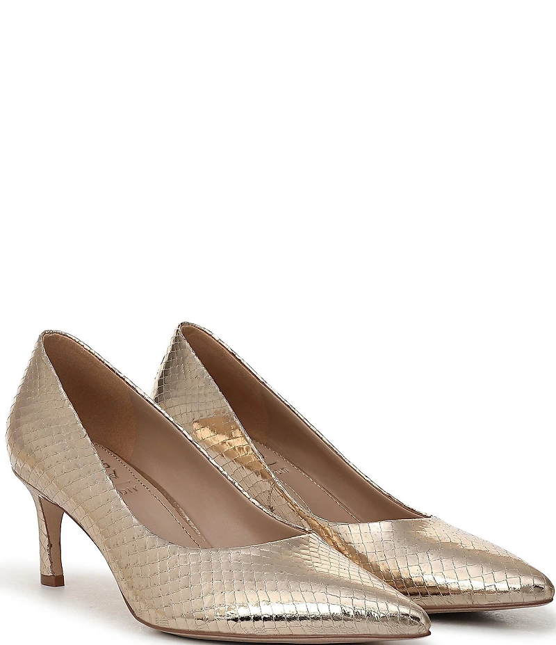 Naturalizer 27 EDIT Francis Metallic Leather Snake Embossed Dress Pumps