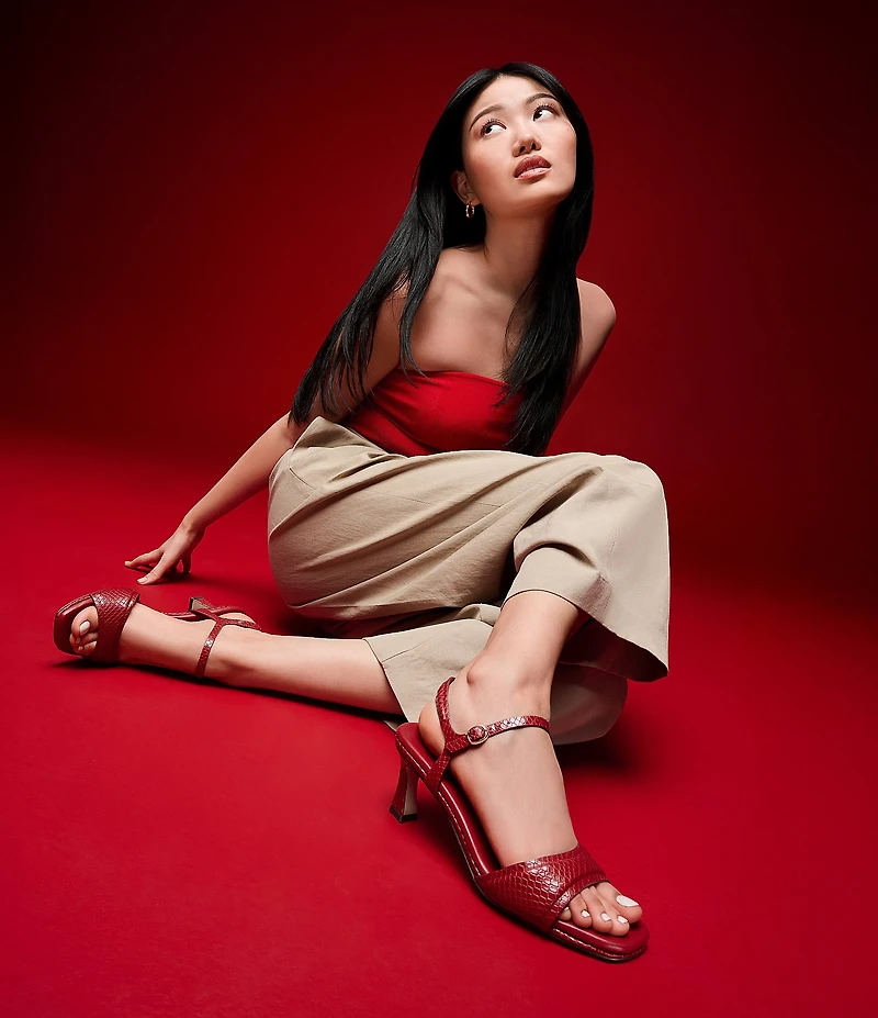 Naturalizer 27 EDIT Grace Leather Ankle Strap Dress Sandals