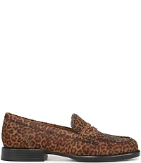 Naturalizer 27 EDIT Haven Leopard Print Calf Hair Penny Loafers