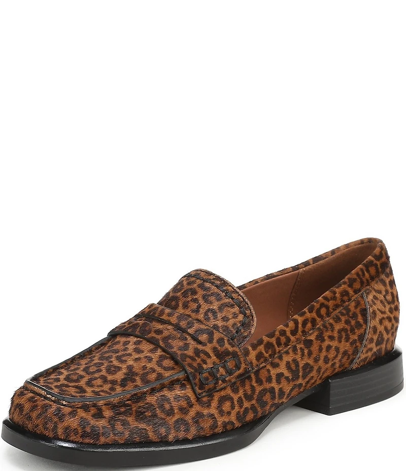 Naturalizer 27 EDIT Haven Leopard Print Calf Hair Penny Loafers