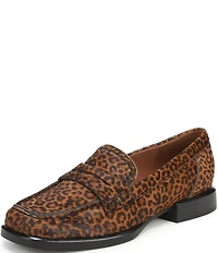 Naturalizer 27 EDIT Haven Leopard Print Calf Hair Penny Loafers