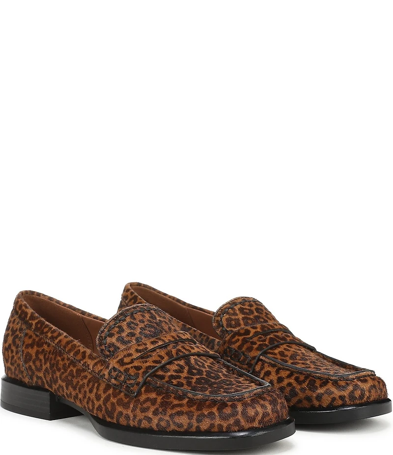 Naturalizer 27 EDIT Haven Leopard Print Calf Hair Penny Loafers