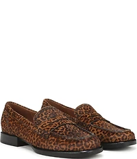 Naturalizer 27 EDIT Haven Leopard Print Calf Hair Penny Loafers