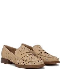 Naturalizer 27 EDIT Haven Studded Perf Suede Penny Loafers