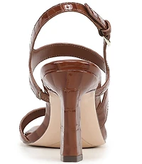 Naturalizer 27 EDIT Suri Crocodile Embossed Leather Slingback Dress Sandals