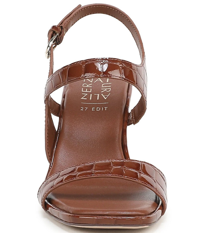 Naturalizer 27 EDIT Suri Crocodile Embossed Leather Slingback Dress Sandals