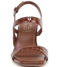 Naturalizer 27 EDIT Suri Crocodile Embossed Leather Slingback Dress Sandals