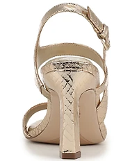 Naturalizer 27 EDIT Suri Metallic Leather Ankle Strap Dress Sandals