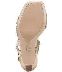 Naturalizer 27 EDIT Suri Metallic Leather Ankle Strap Dress Sandals