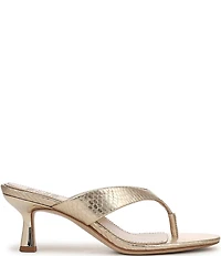 Naturalizer 27 EDIT Tressa Embossed Metallic Thong Dress Sandals