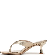 Naturalizer 27 EDIT Tressa Embossed Metallic Thong Dress Sandals