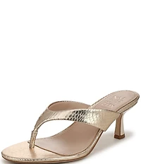 Naturalizer 27 EDIT Tressa Embossed Metallic Thong Dress Sandals