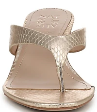 Naturalizer 27 EDIT Tressa Embossed Metallic Thong Dress Sandals