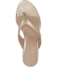 Naturalizer 27 EDIT Tressa Embossed Metallic Thong Dress Sandals