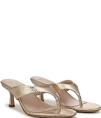 Naturalizer 27 EDIT Tressa Embossed Metallic Thong Dress Sandals