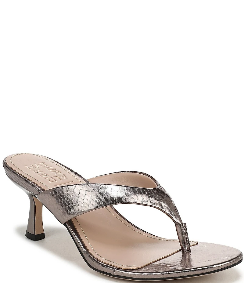 Naturalizer 27 EDIT Tressa Embossed Metallic Thong Dress Sandals