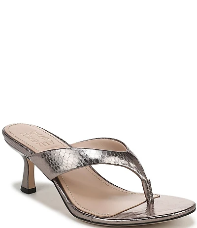Naturalizer 27 EDIT Tressa Embossed Metallic Thong Dress Sandals