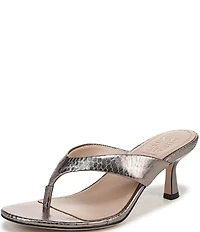 Naturalizer 27 EDIT Tressa Embossed Metallic Thong Dress Sandals