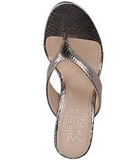 Naturalizer 27 EDIT Tressa Embossed Metallic Thong Dress Sandals