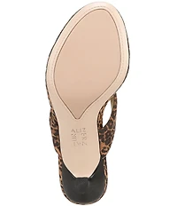 Naturalizer 27 EDIT Tressa Suede Leopard Print Thong Stiletto Dress Sandals