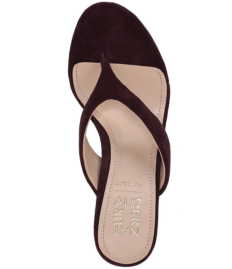 Naturalizer 27 EDIT Tressa Suede Thong Stiletto Dress Sandals