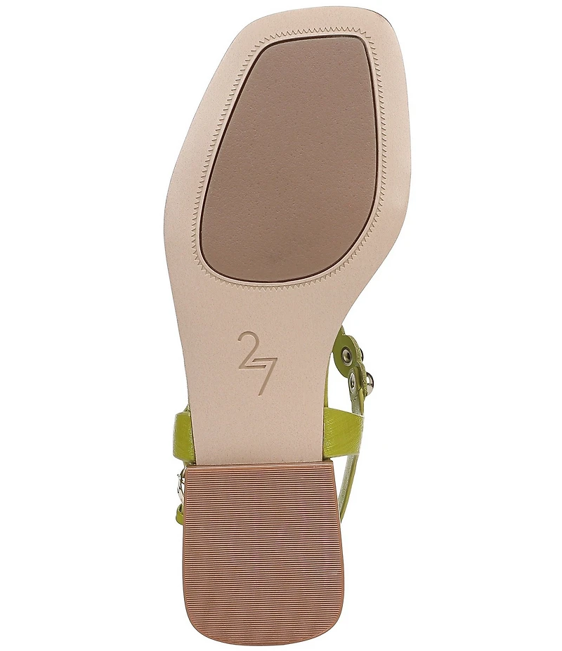 Naturalizer 27 EDT Nara Textured Leather Studded Thong Flat Sandals
