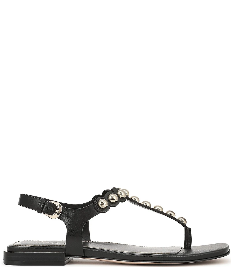 Naturalizer 27 EDIT Nara Leather Studded Thong Flat Sandals