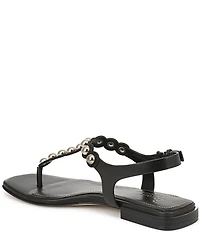 Naturalizer 27 EDIT Nara Leather Studded Thong Flat Sandals