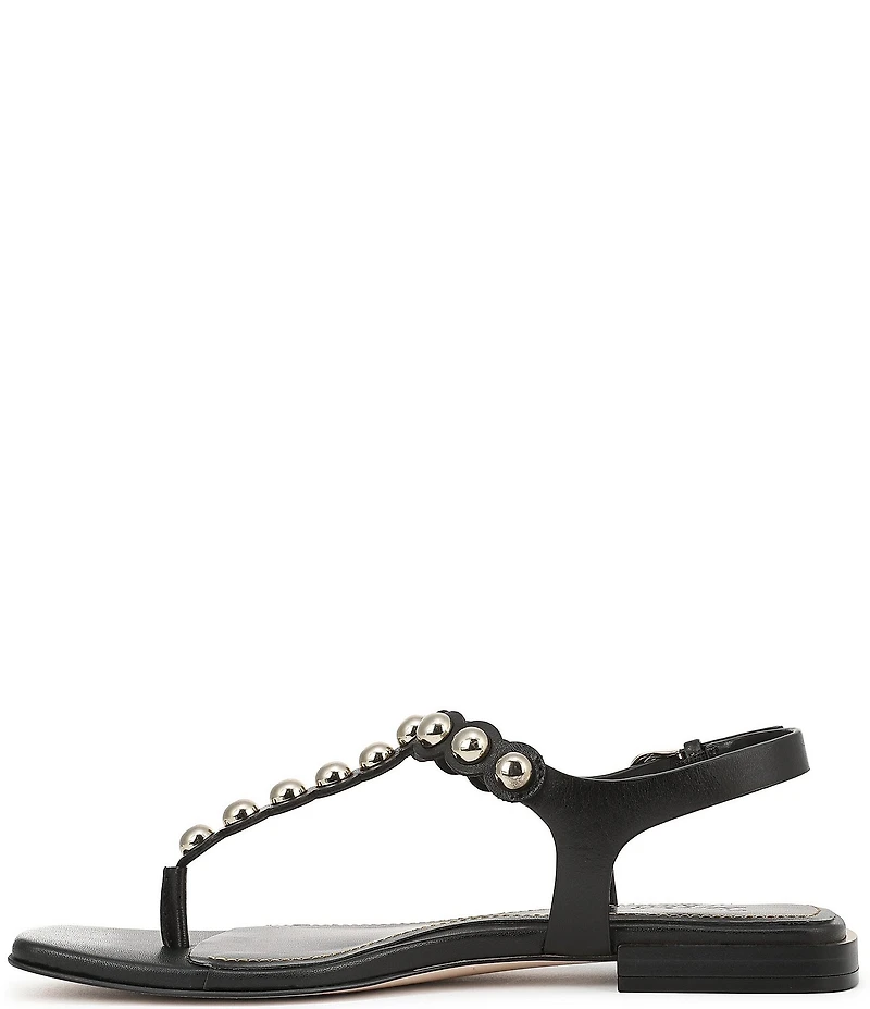 Naturalizer 27 EDIT Nara Leather Studded Thong Flat Sandals