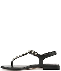 Naturalizer 27 EDIT Nara Leather Studded Thong Flat Sandals