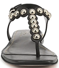 Naturalizer 27 EDIT Nara Leather Studded Thong Flat Sandals